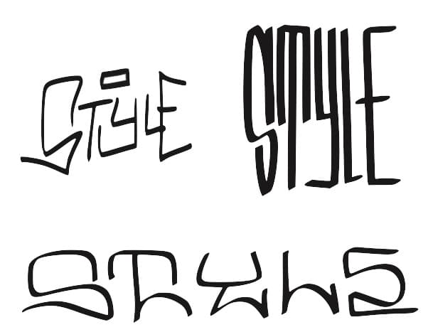 Graffiti Tags – Examples of different Tags