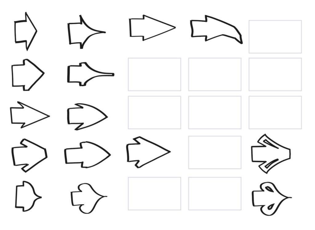 Different graffiti arrows