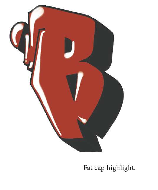 Graffiti highlights for graffiti letter B