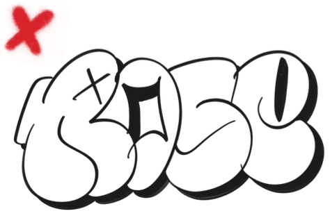 How not to make holes in graffiti letters