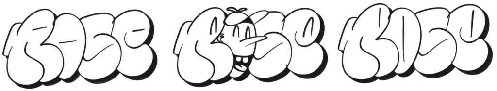 Characters as Holes in graffiti letters