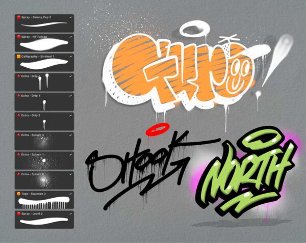Graffiti Brushes For Procreate - Full Pack - Image 3