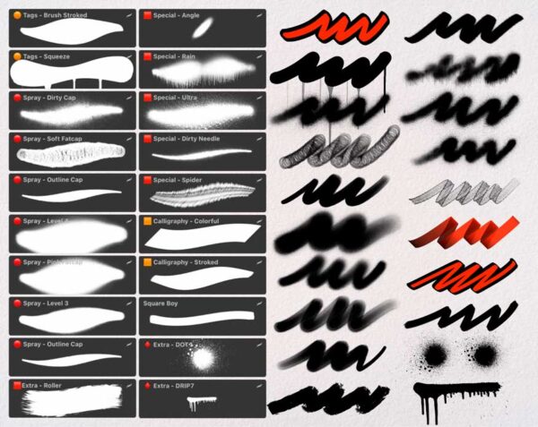 Graffiti brushes Medium pack - product image