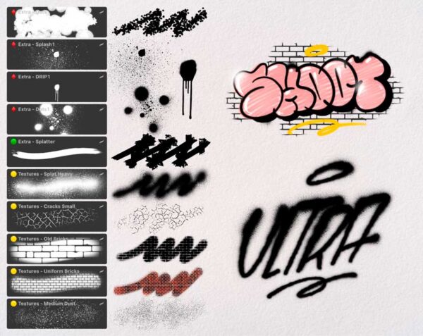 Graffiti brushes Medium pack - product image