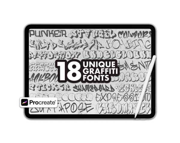 Graffiti Letters -Procreate stamps