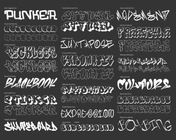 Graffiti Letters -Procreate stamps packshot