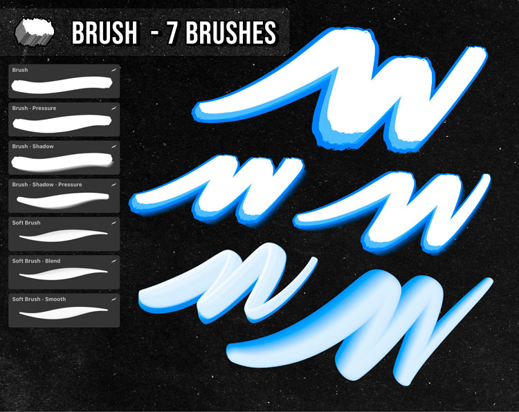 3D brushpack – Procreate 3D brushpack