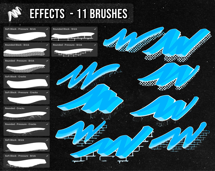 3D brushpack – Procreate 3D brushpack